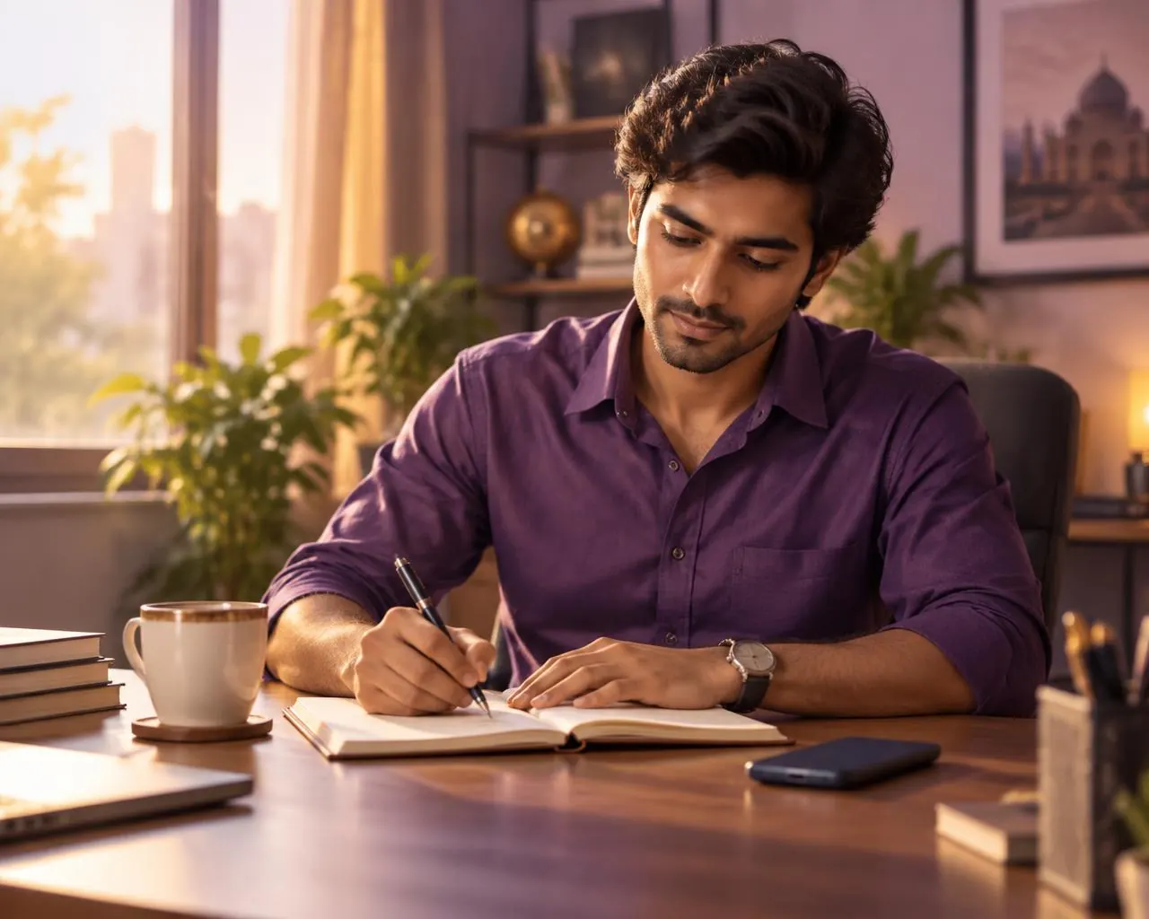 Indian professional journaling with calm clarity